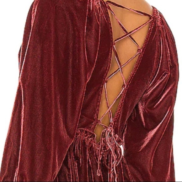 NWT 
Free People
Daphne Velvet Sleeve Mini Dress - Picture 4 of 6